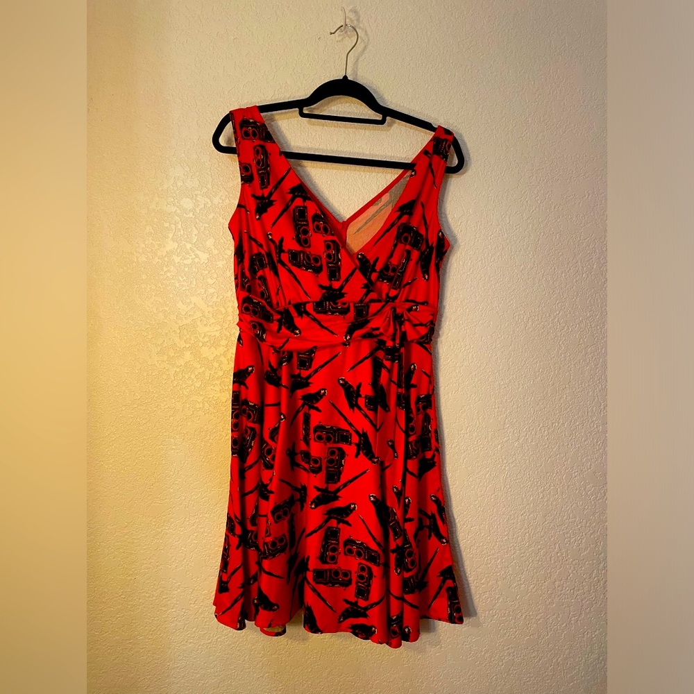 Stella Mae’s Red & Black Pin-up Swing Dress